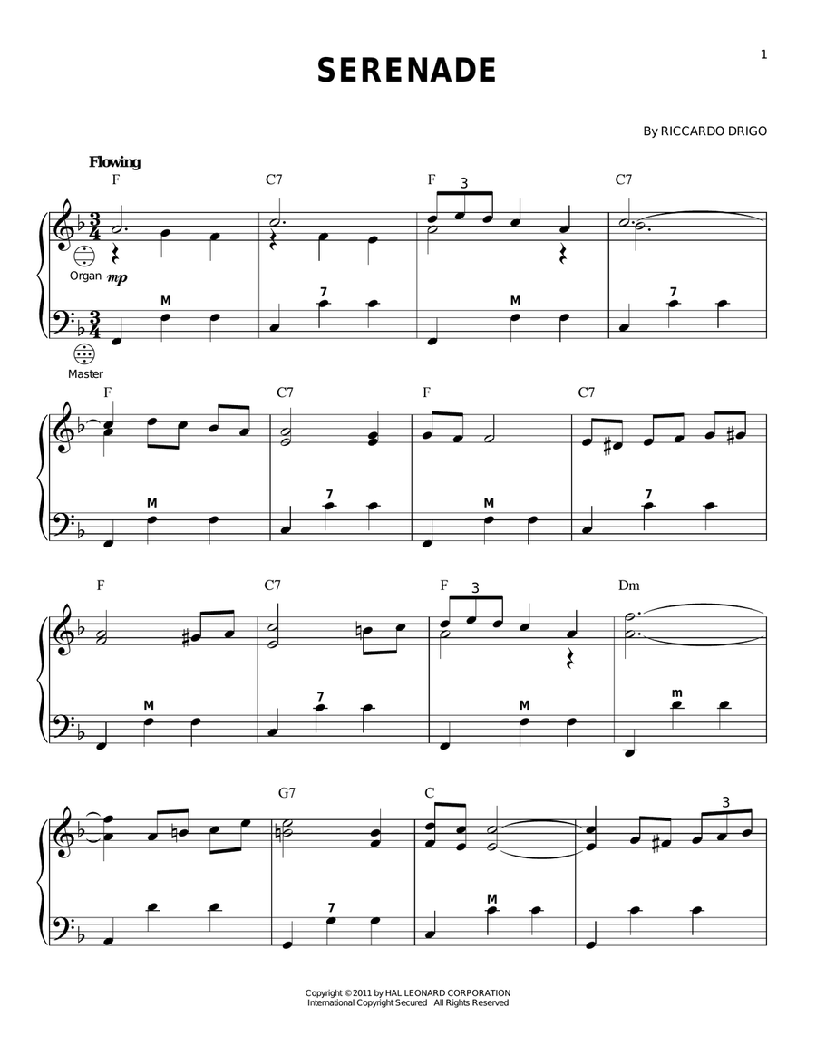 Serenade Serenade Piano scores gallery preview page 1