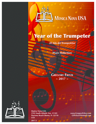 Book cover for The Year of the Trumpeter (piano reduction)