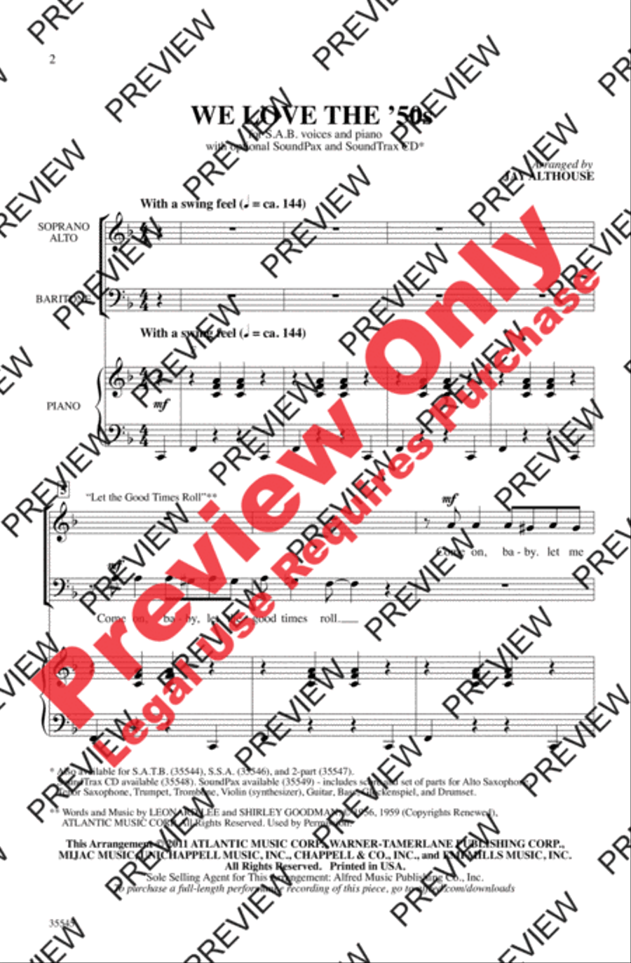 We Love the '50s We Love the '50s 3-Part scores gallery preview page 2