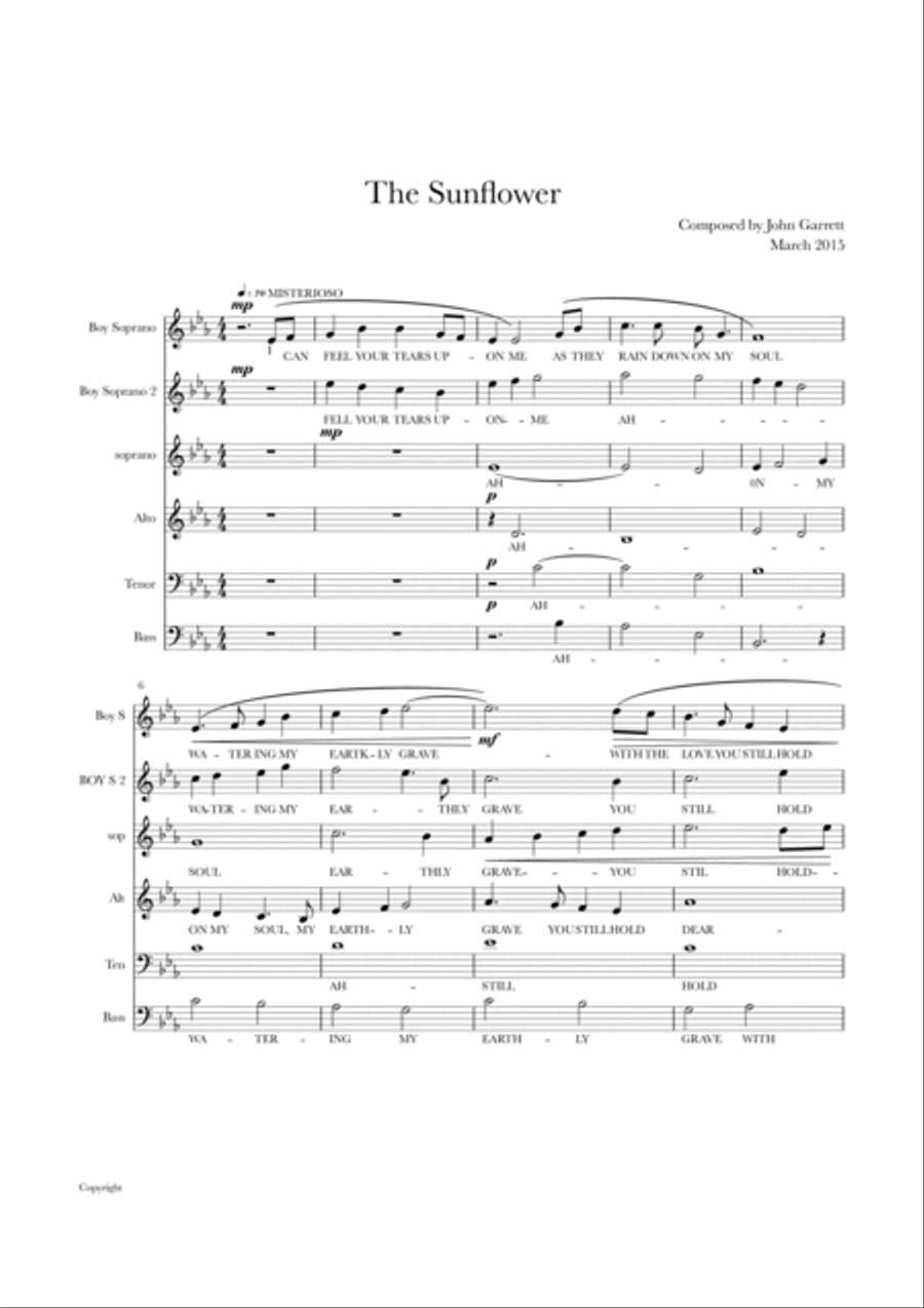 The Sunflower The Sunflower 4-Part scores gallery preview page 2