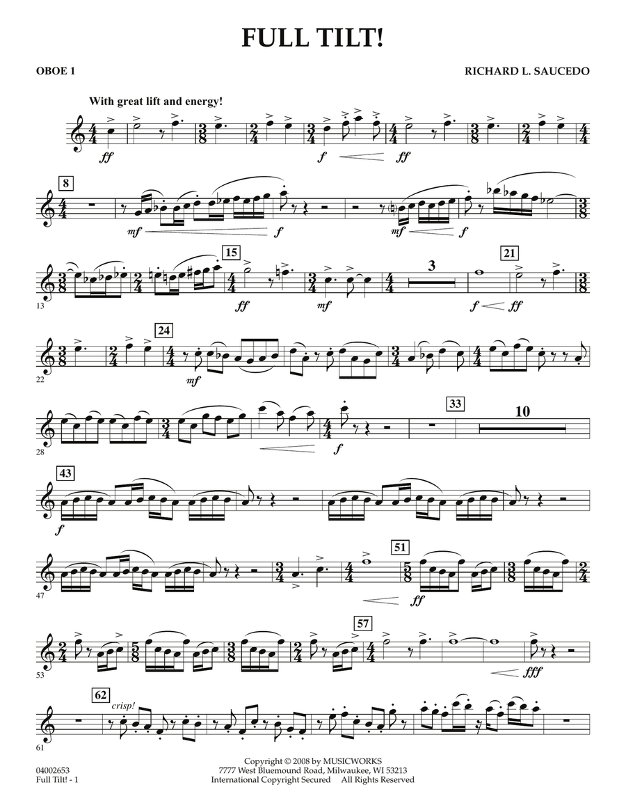 Full Tilt - Oboe 1