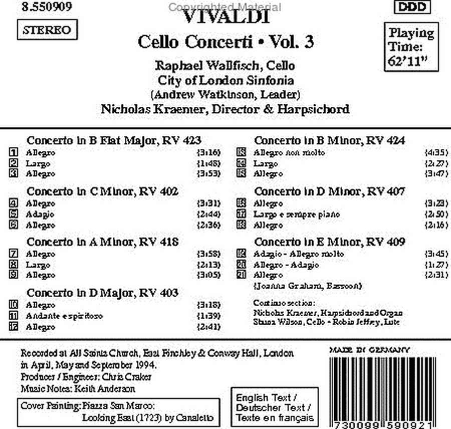 Cello Concertos Vol. 3 image number null