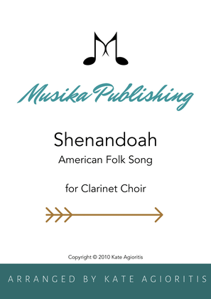 Book cover for Shenandoah - for Clarinet Choir (Quintet)