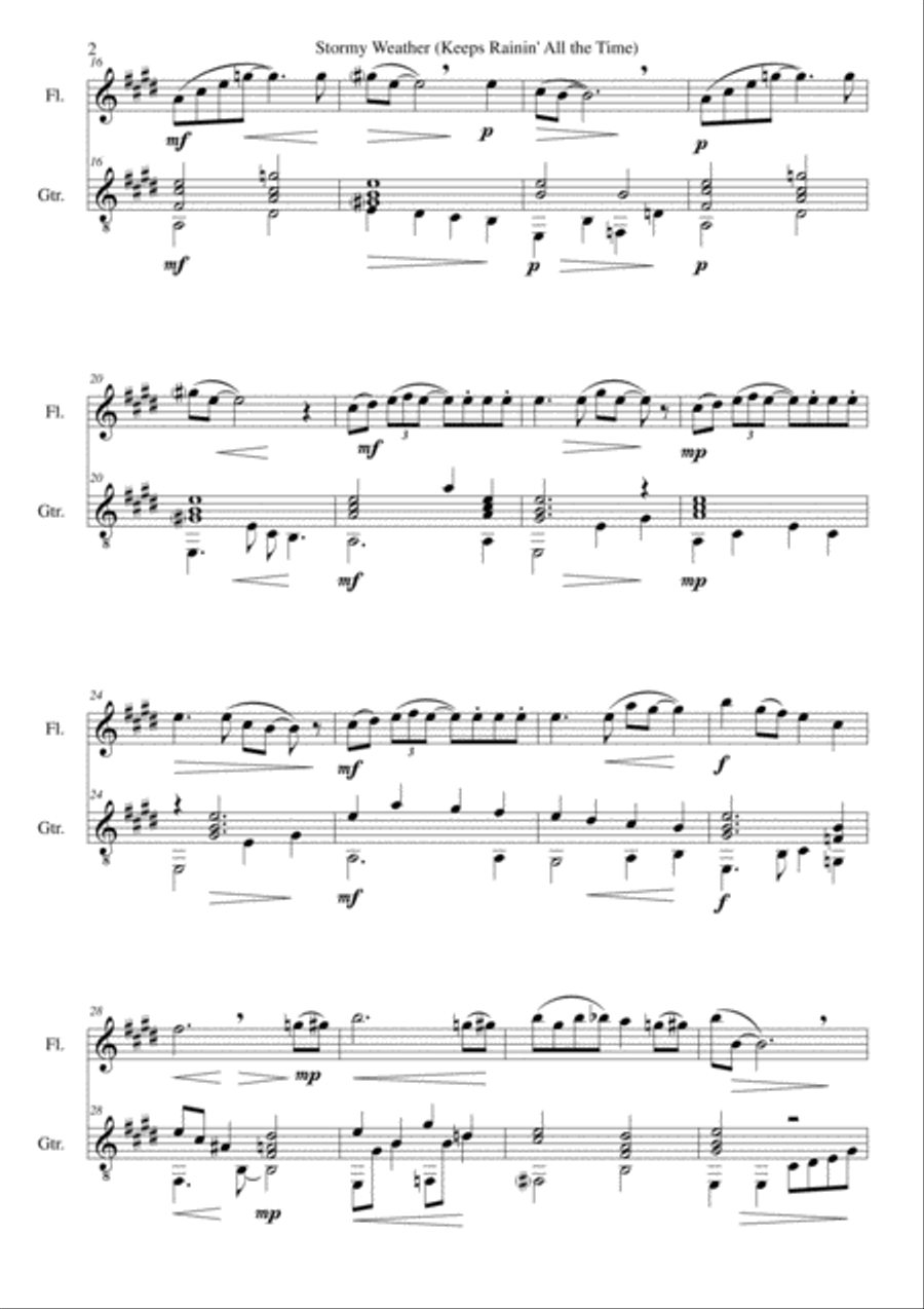 Stormy Weather Flute scores gallery preview page 2
