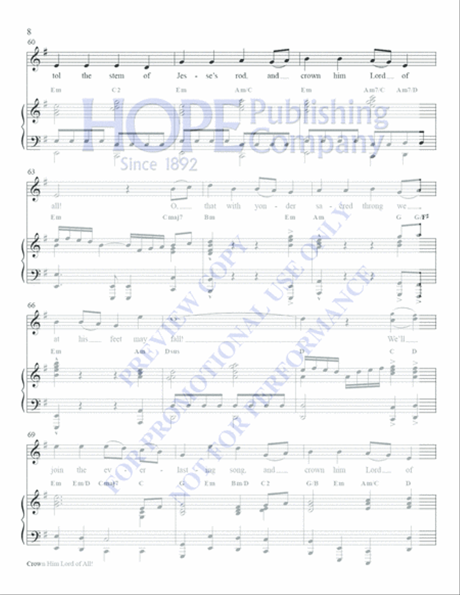 Crown Him Lord of All! Solo Choir scores gallery preview page 8