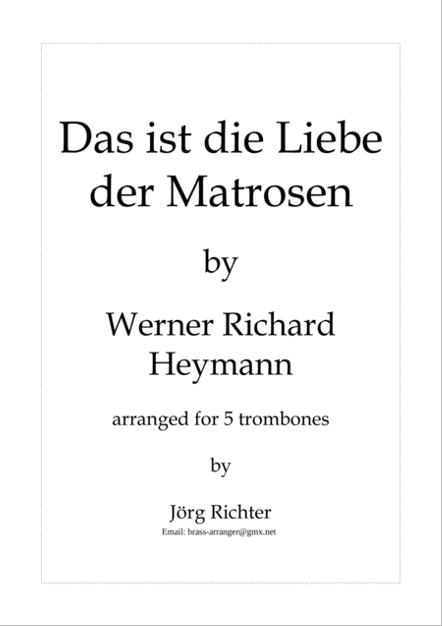 Das Ist Die Liebe Der Matrosen Brass Quintet scores gallery preview page 1