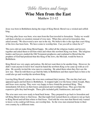 Wise Men from the East (Bible Stories and Songs)