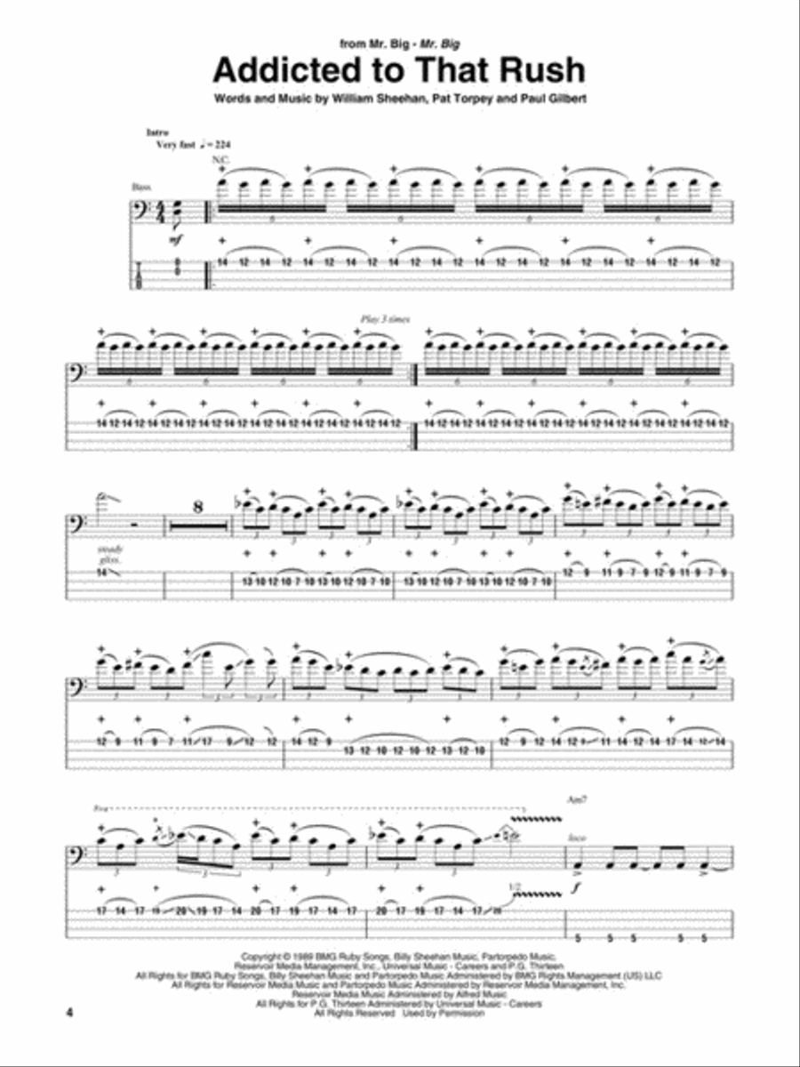 Best of Billy Sheehan Best of Billy Sheehan Bass Guitar Tablature scores gallery preview page 3