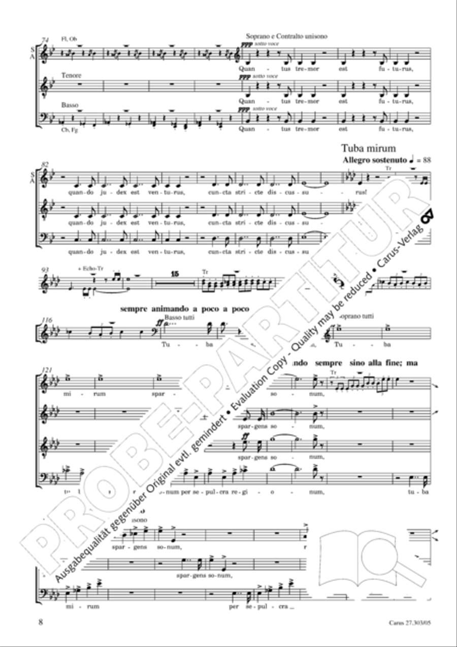 Messa da Requiem 4-Part scores gallery preview page 9