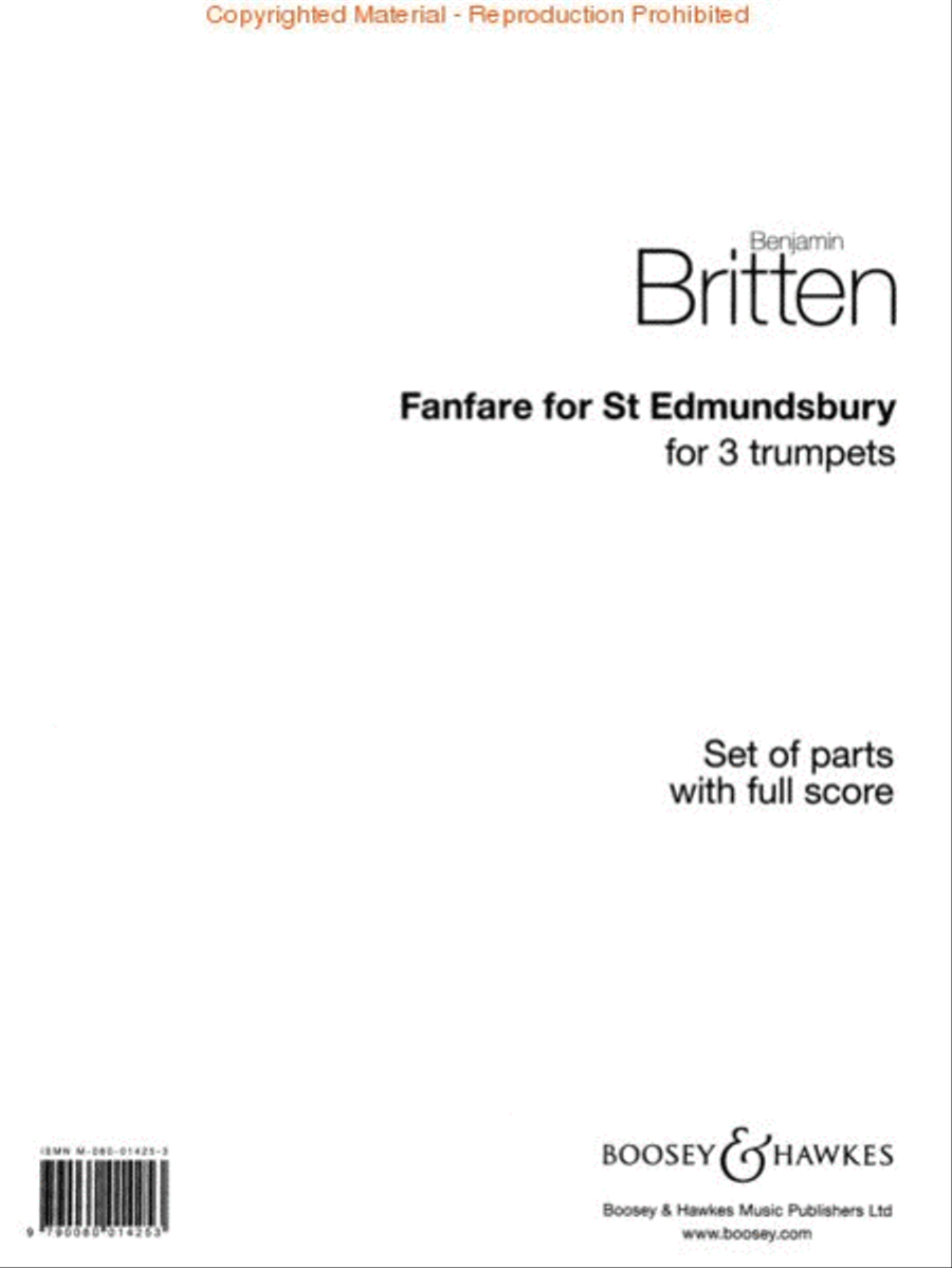 Fanfare for St. Edmundsbury Trumpet scores gallery preview page 2