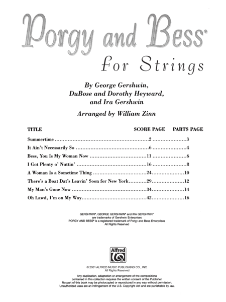Porgy and Bess for Strings