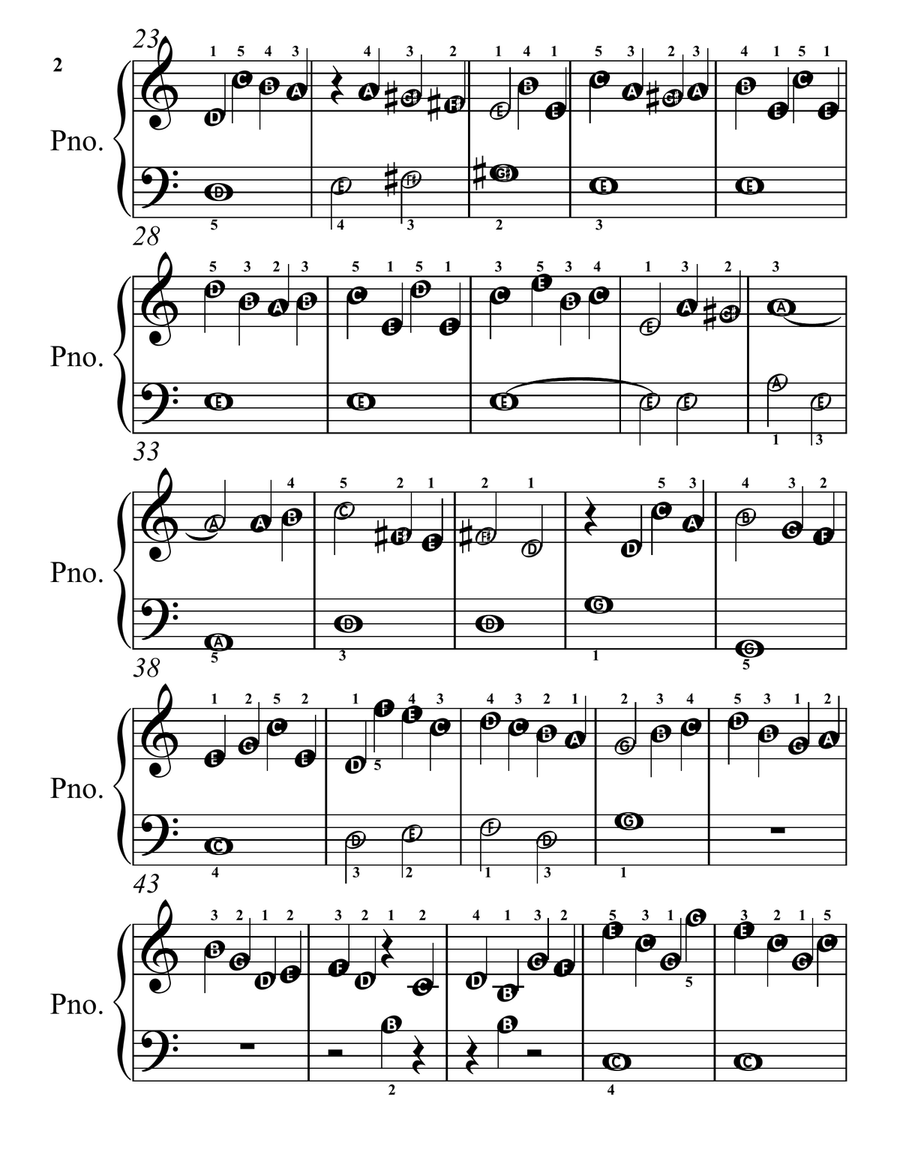 Bourree Cello Suite Number 3 BWV 1009 Easy Piano Sheet Music Cello scores gallery preview page 3