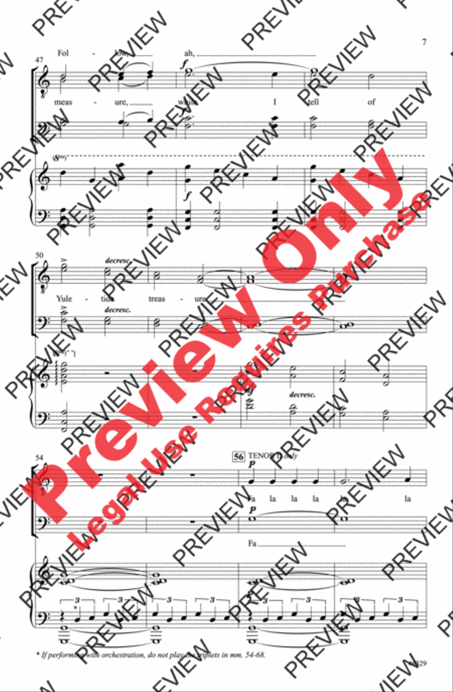 Deck the Hall Deck the Hall Men's Choir scores gallery preview page 7