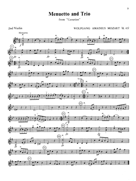 Mozart String Quartets: 2nd Violin