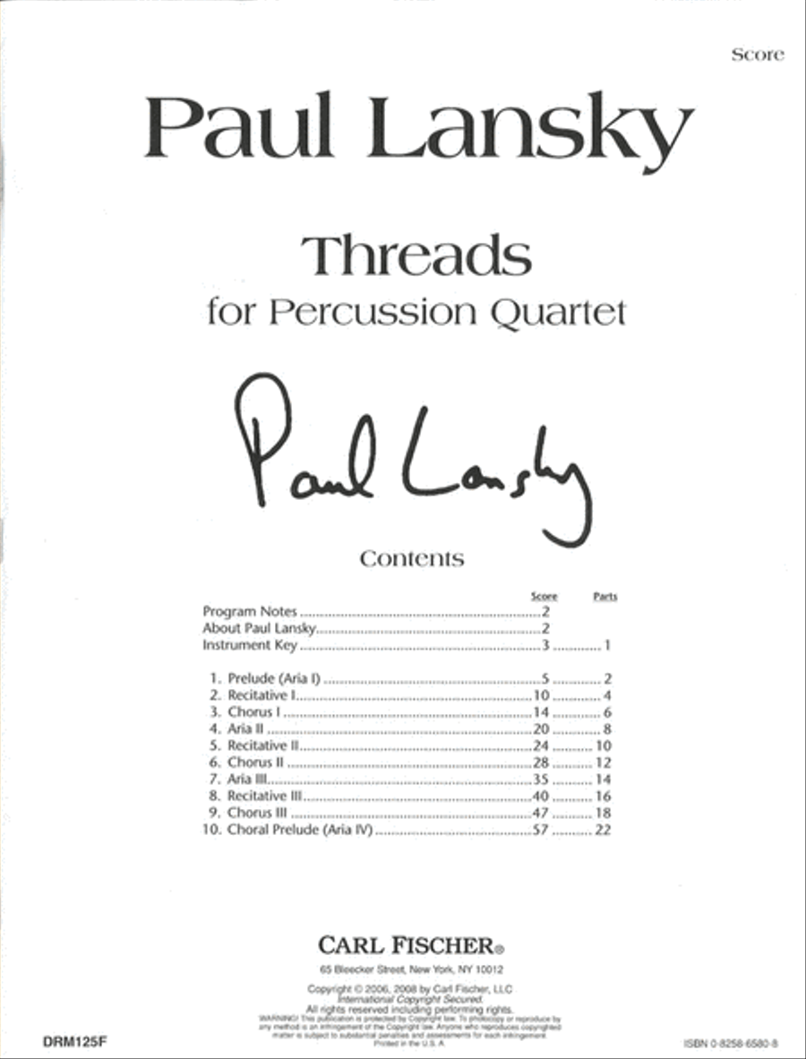 Threads Percussion scores gallery preview page 1