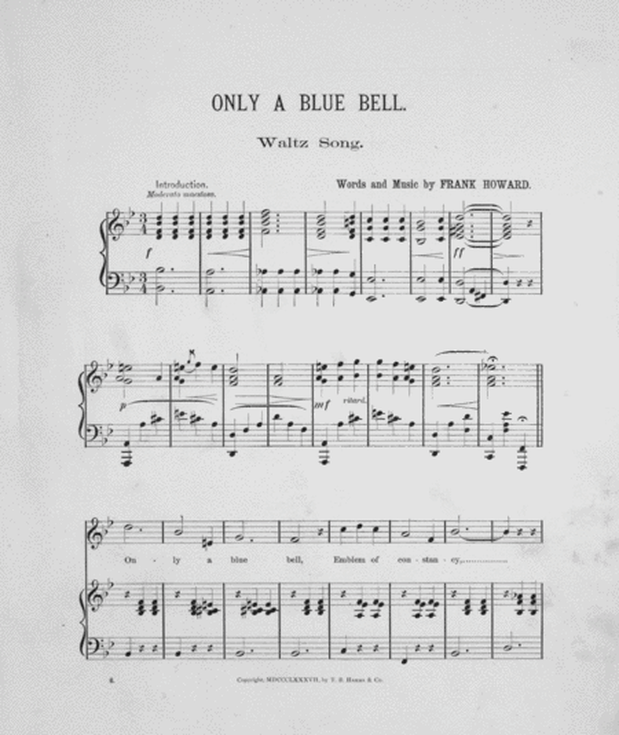 Only a Blue-Bell. Waltz Song