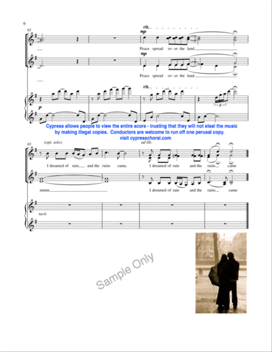 I Dreamed Of Rain SSA scores gallery preview page 8