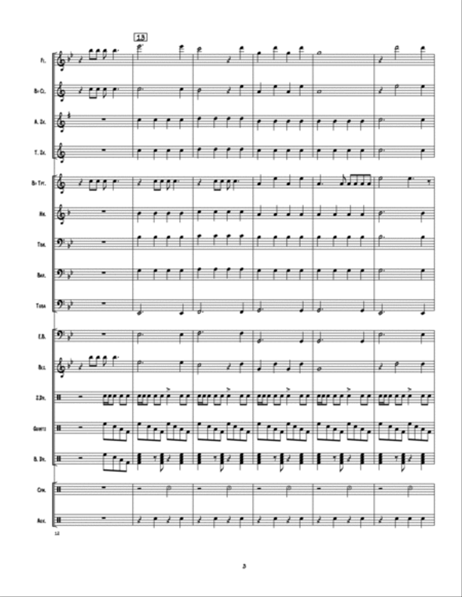 All I Do Is Win Marching Band scores gallery preview page 3