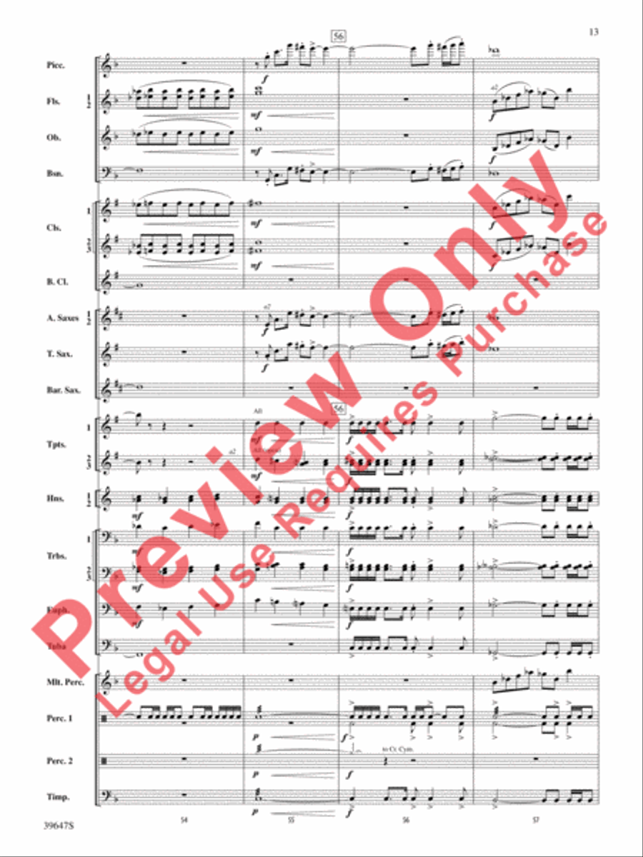 Oak Island Odyssey Oak Island Odyssey Concert Band scores gallery preview page 14