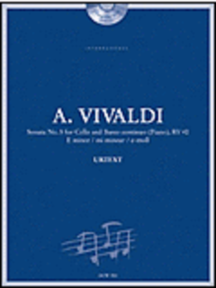 Book cover for Vivaldi: Sonata No. 5 for Cello and Basso Continuo (Piano) in E Minor, RV 40
