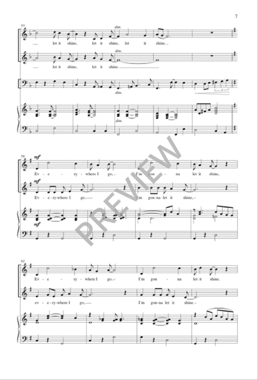 This Little Light of Mine SSA scores gallery preview page 7