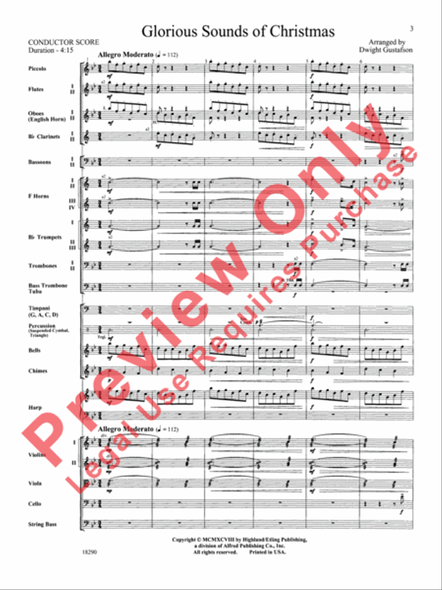 Glorious Sounds of Christmas Full Orchestra scores gallery preview page 4