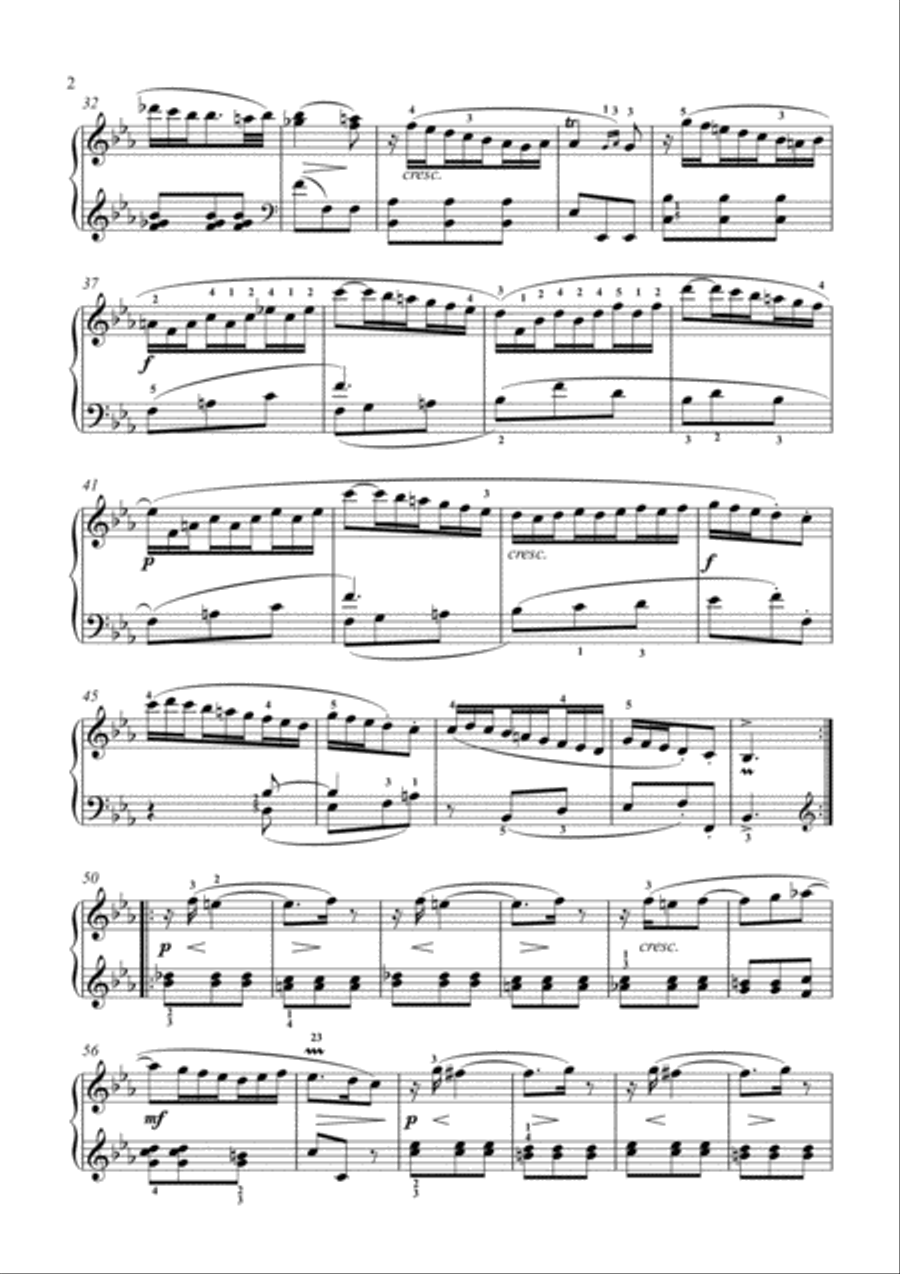 Scarlatti-Sonata in E flat-Major L.142 K.193(piano) Piano Solo scores gallery preview page 3