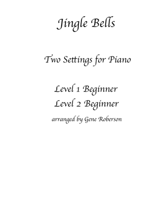 Book cover for Jingle Bells PIANO Two Beginner Level Versions