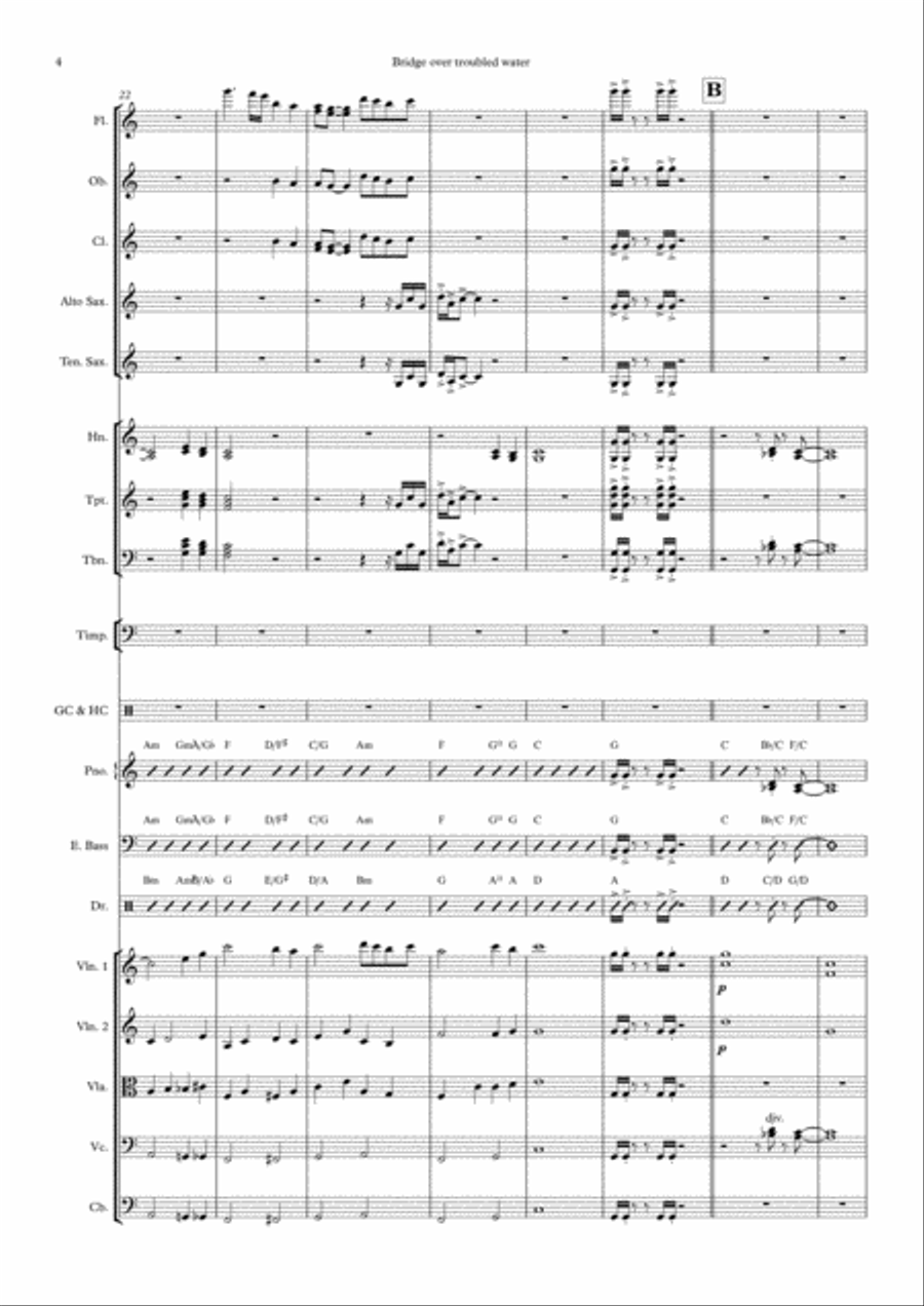 Bridge Over Troubled Water Large Ensemble scores gallery preview page 4
