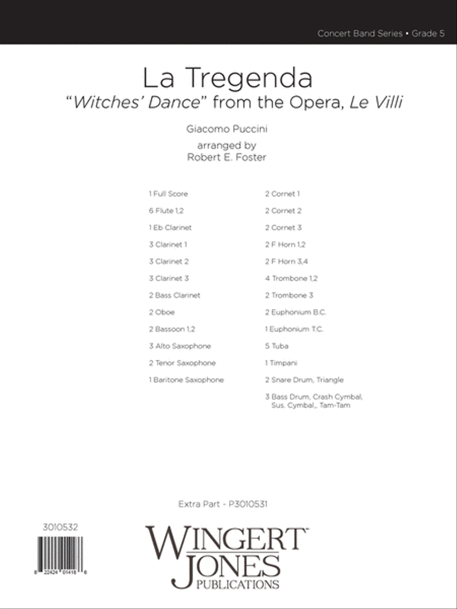 La Tregenda (Score) La Tregenda (Score) Concert Band scores gallery preview page 1
