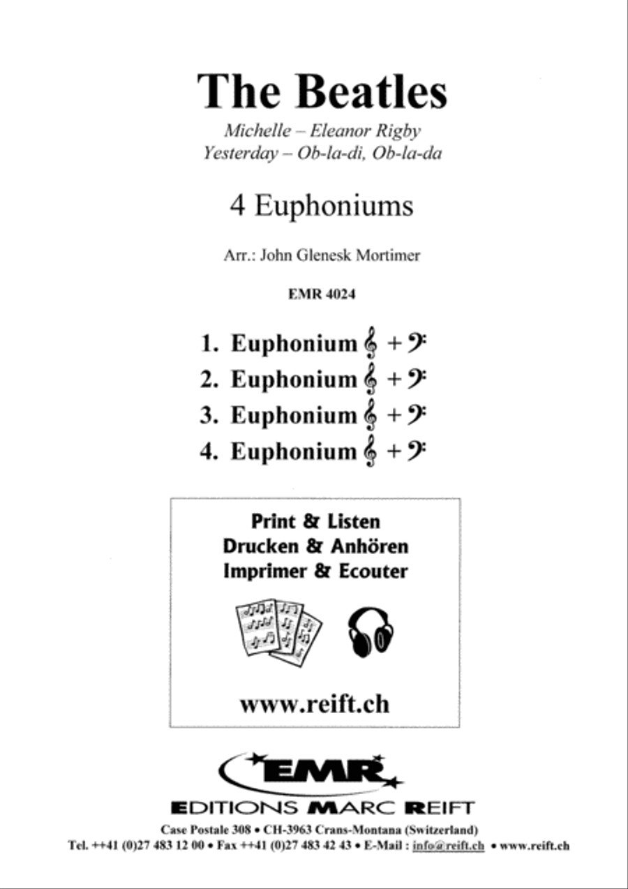 The Beatles The Beatles Euphonium Quartet scores gallery preview page 8