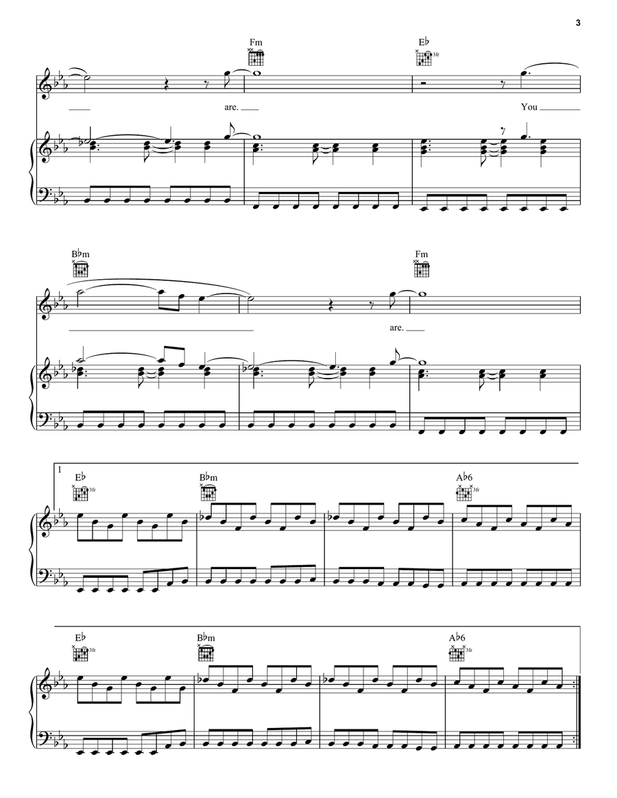 Clocks Acoustic Guitar scores gallery preview page 3