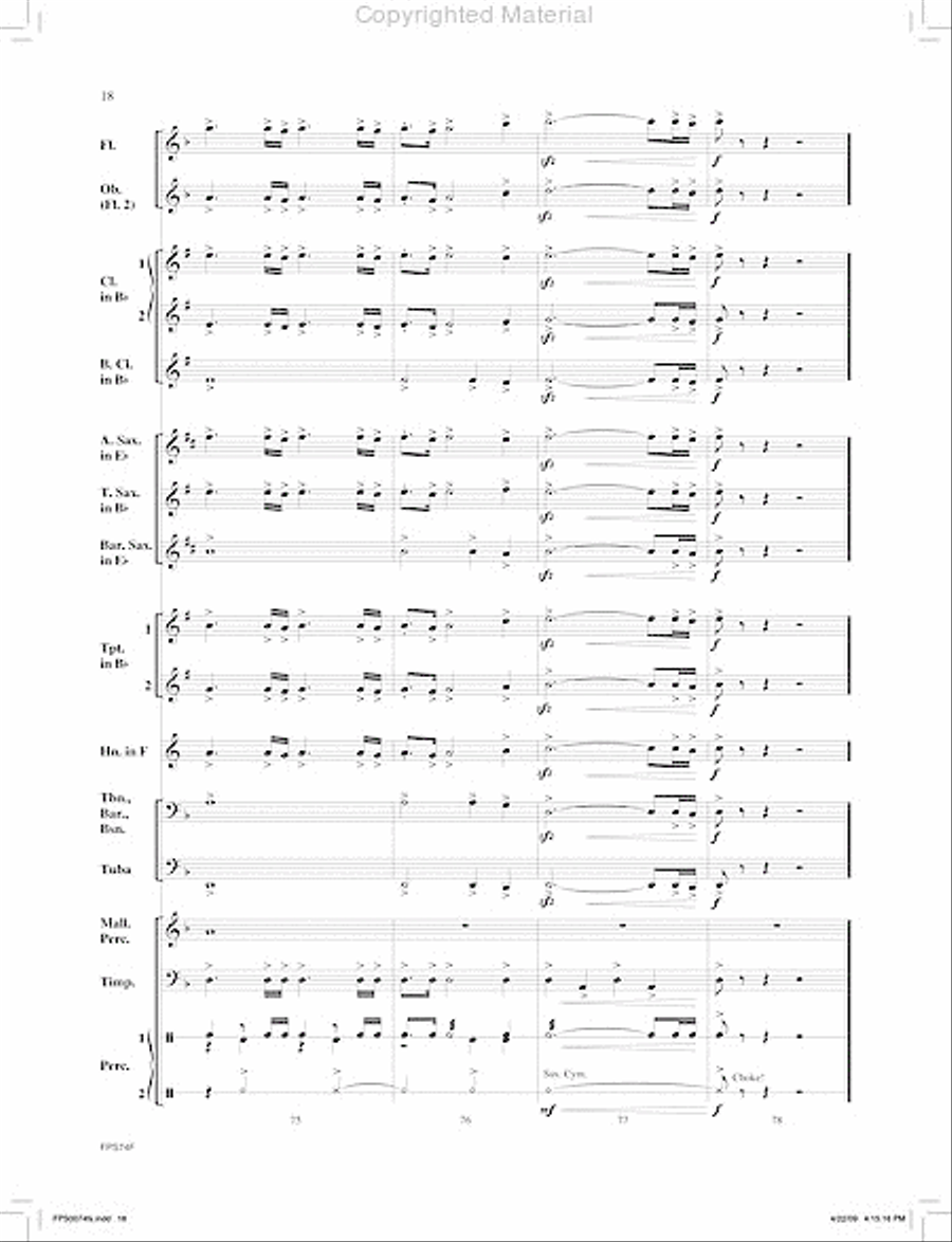 March of the Machines Concert Band scores gallery preview page 19