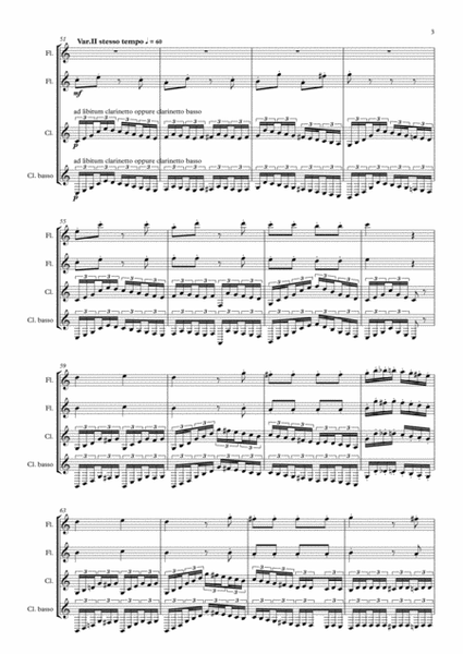 Beethoven - Variations on "Là ci darem la mano" for 2 flutes and 2 clarinets image number null