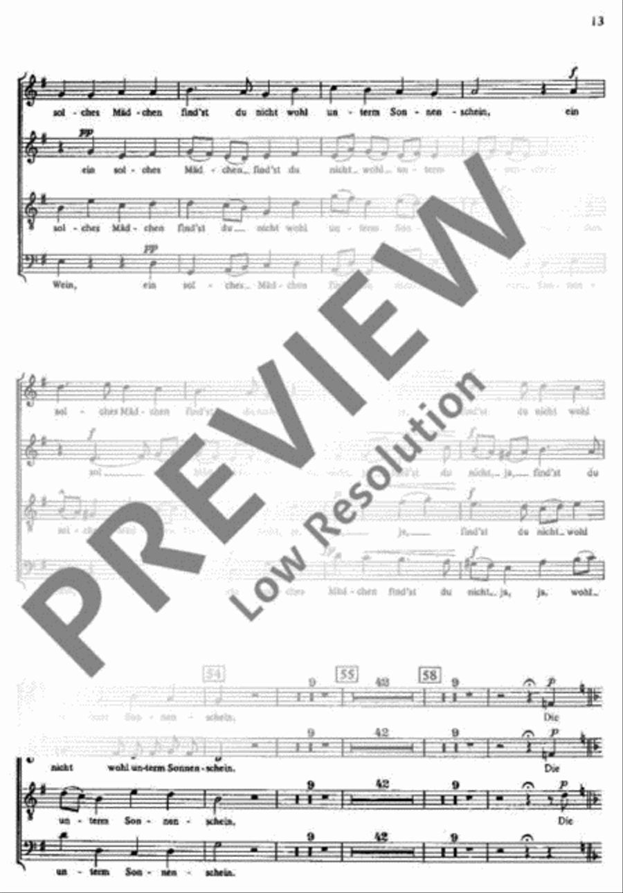 Die Brünnlein, die da fließen 4-Part scores gallery preview page 14