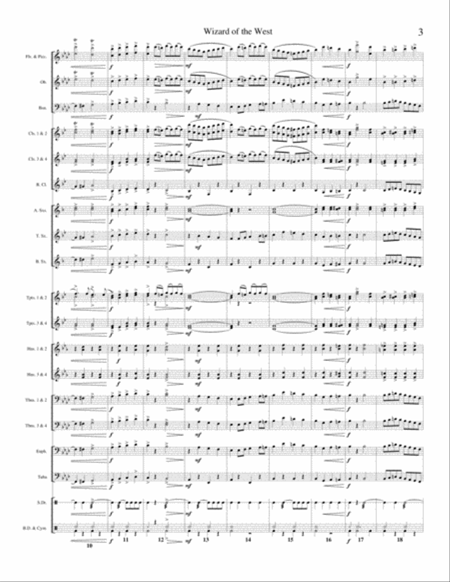 The Wizard of the West Concert Band scores gallery preview page 2