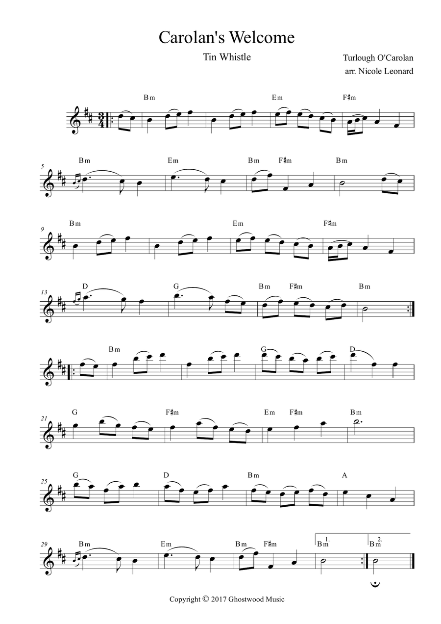 Carolan's Welcome Carolan's Welcome Piano scores gallery preview page 1