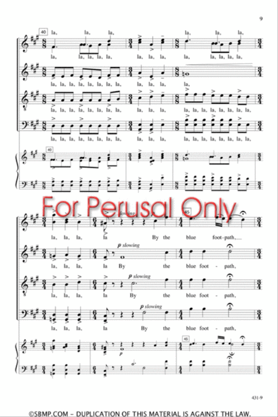 With a Lily in Your Hand - SATB Octavo 4-Part scores gallery preview page 8