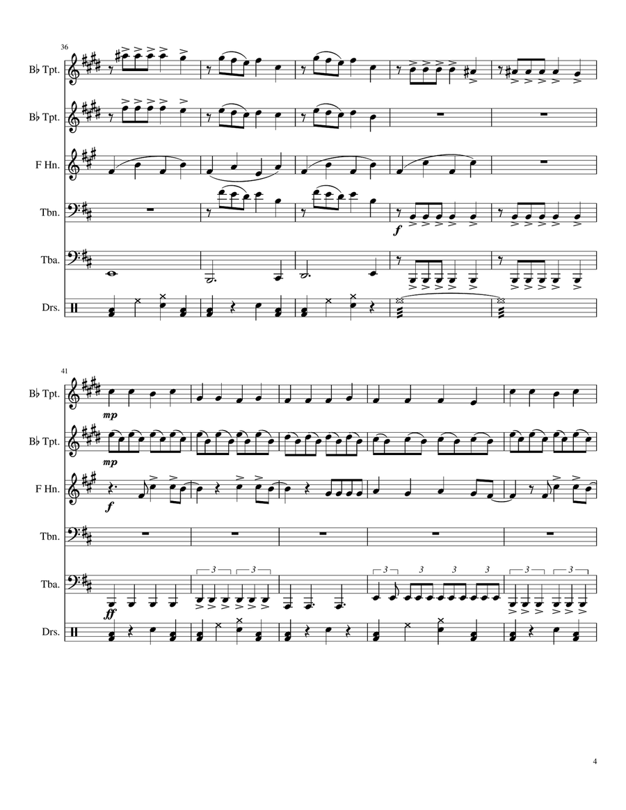 Radioactive Brass Quintet scores gallery preview page 4