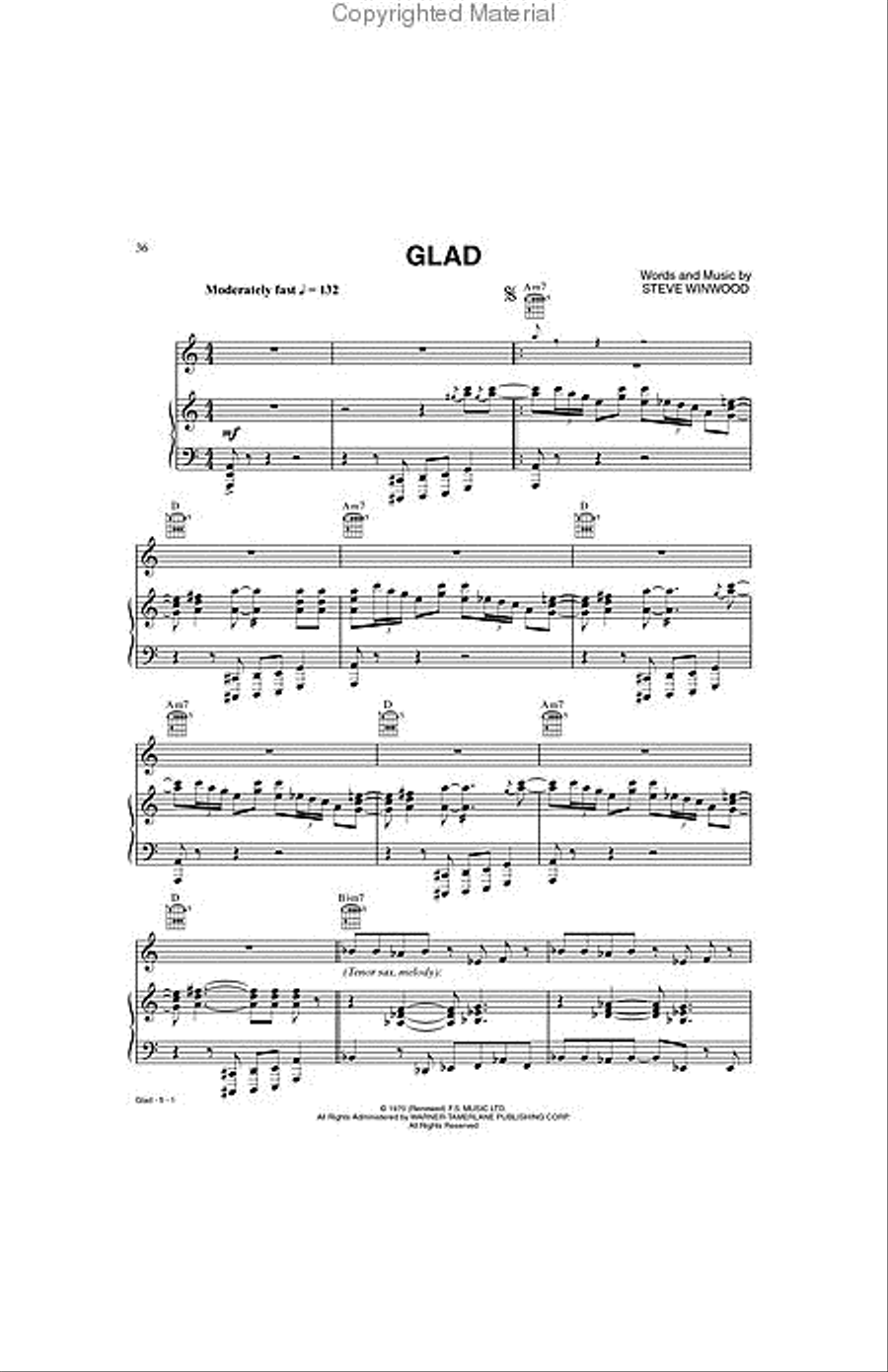 The Steve Winwood Keyboard Songbook Piano, Vocal, Guitar scores gallery preview page 2