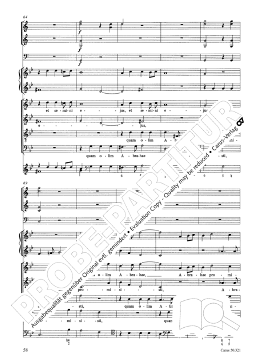 Requiem in C minor 4-Part scores gallery preview page 64