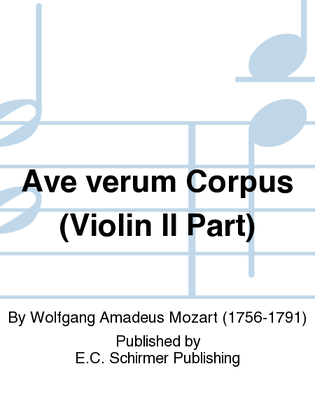Book cover for Ave verum Corpus (Violin II Part)