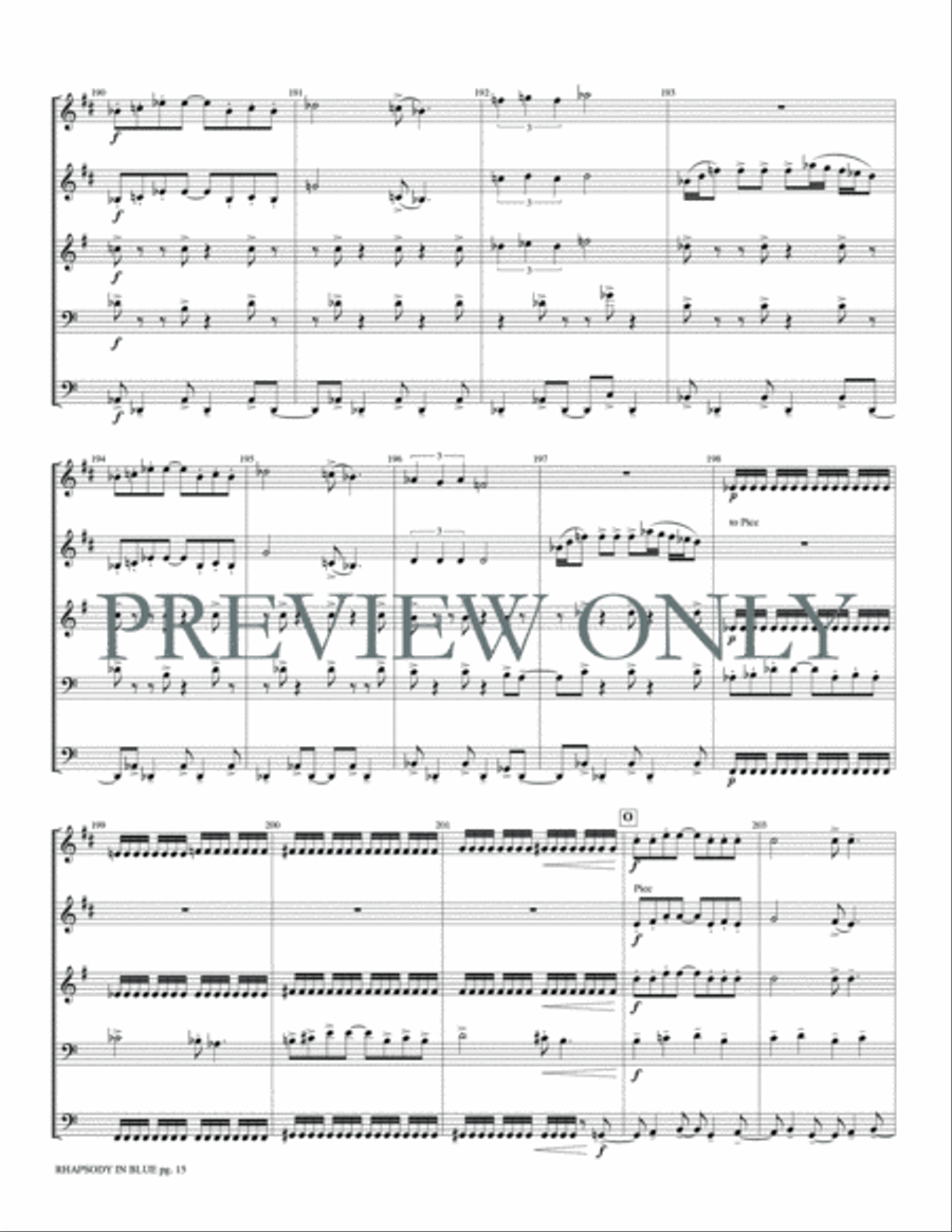 Rhapsody in Blue Rhapsody in Blue Brass Quintet scores gallery preview page 17