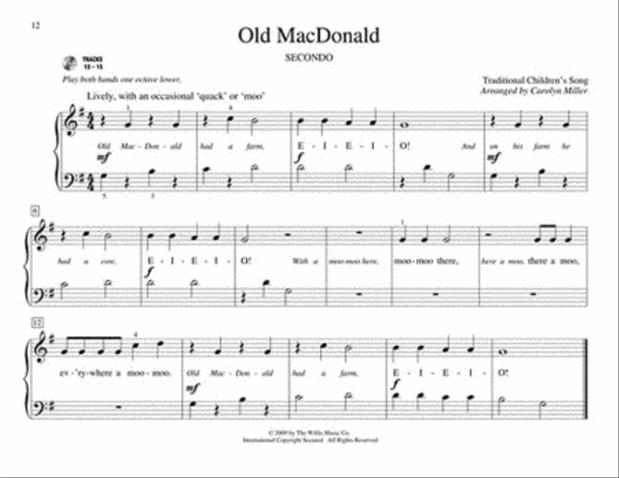 Teaching Little Fingers to Play Easy Duets Piano Method scores gallery preview page 5