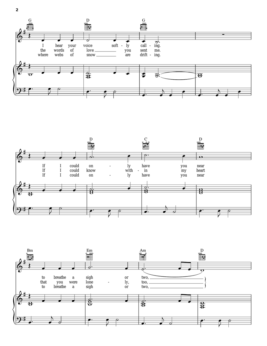 Song For A Winter's Night Piano, Vocal, Guitar scores gallery preview page 2
