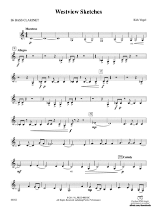 Westview Sketches: B-flat Bass Clarinet