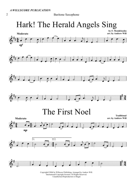 Christmas Carol Selections - Baritone Saxophone image number null