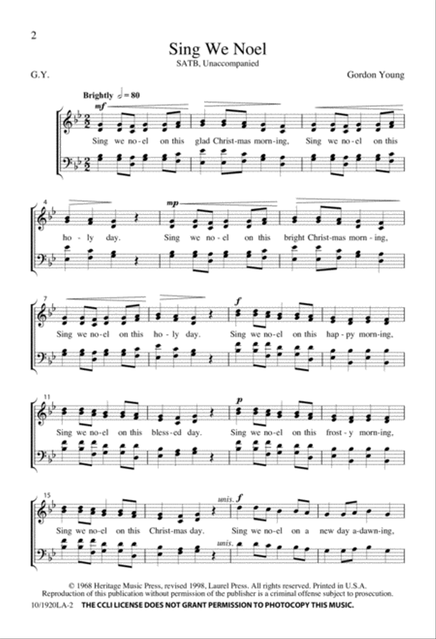 Sing We Noel Sing We Noel 4-Part scores gallery preview page 2