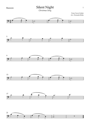 Silent Night (Christmas Song) for Bassoon Solo (C Major)