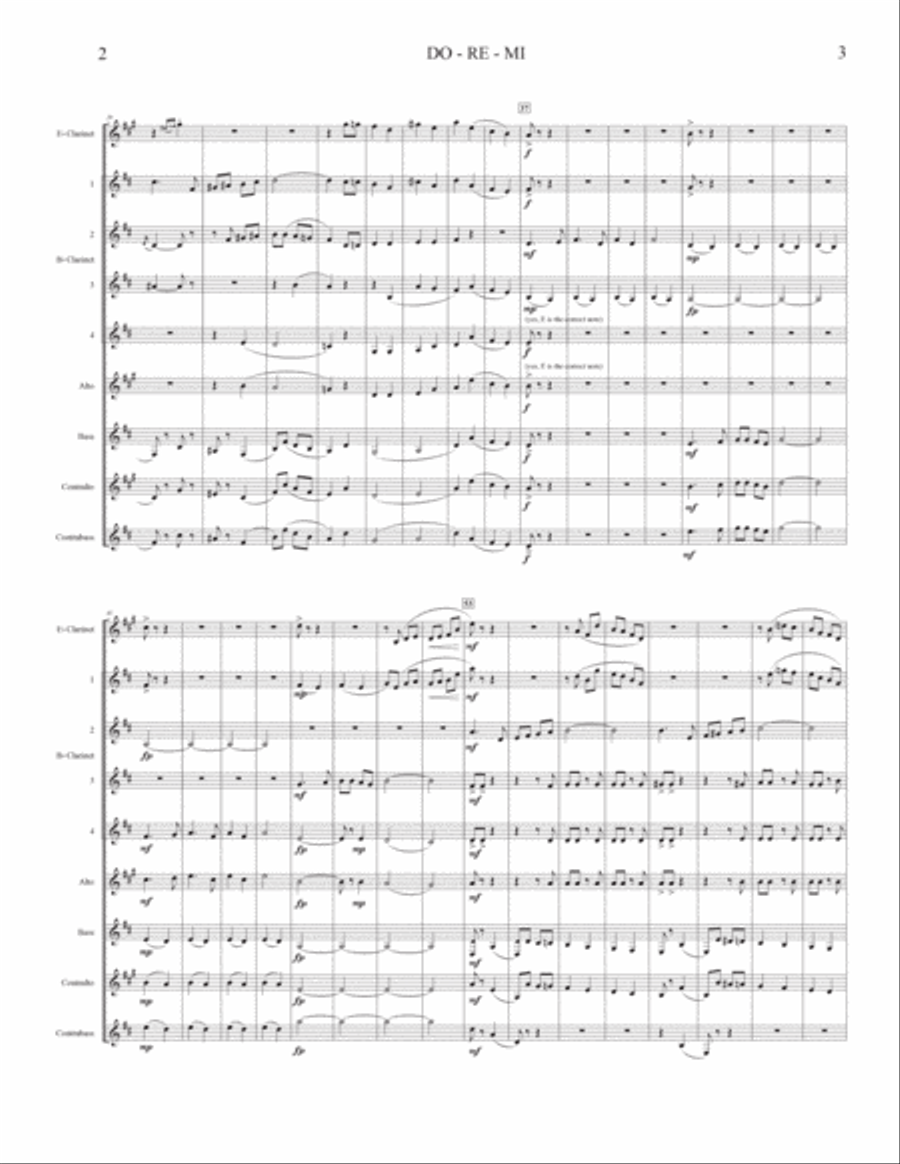 Do-Re-Mi Clarinet Choir scores gallery preview page 3